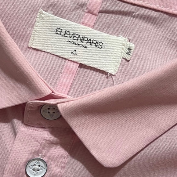 HP 🌹🔥🥀 Eleven Paris Pink Oxford with Blue Elbow Patches - Picture 5 of 9